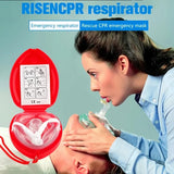 CPR Pocket Rescue Mask – Adult & Child First Aid Emergency Resuscitator with O2 Inlet