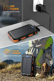 Solar Power Bank – Waterproof, Fast Charging, High-Capacity Powerbank with SOS & LED Light for Outdoor Survival