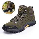 Men’s Waterproof High-Top Hiking & Climbing Shoes – Anti-Slip, Breathable Outdoor Footwear