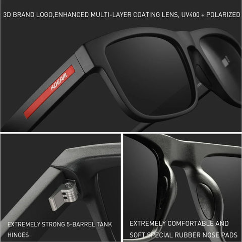 KDEAM Polarized Sunglasses – White Frame UV400 Protection