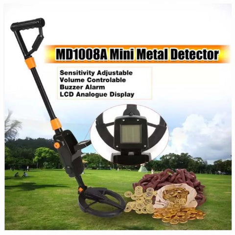7.4" Waterproof Kids Metal Detector – Lightweight, Adjustable Gold Finder with LCD Screen (24"–35")