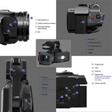 KOMERY 6K Ultra HD Professional Camcorder – 64MP YouTube & Streaming Camera