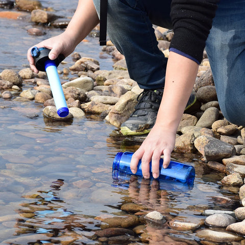 Portable Outdoor Water Filter Pump – Emergency Camping & Survival Water Purifier (5000L Capacity)