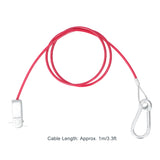 3.3ft Universal Trailer Safety Breakaway Cable – Anti-Drop Stainless Steel with Carabiner & Ring