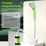 LIXADA Digital Camping Shower Kit – 6000mAh Portable Outdoor Shower with Intelligent Display for RV & Camping