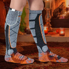 Rechargeable Heated Socks – Unisex Electric Thermal Socks with Remote Control & 3 Heat Settings (2200mAh Batteries Included)