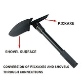 6-in-1 Military Folding Shovel with Pickaxe – Compact, Multi-Tool Survival Spade with Carry Case