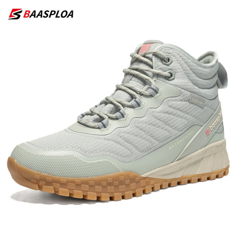 Baasploa Women’s Waterproof Winter Snow Boots – Plush Lined, Non-Slip Outdoor Sneakers