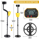 TC-220 Portable Metal Detector – 5 Detection Modes, Smart LCD, Deep Scan Precision