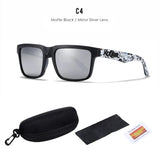 KDEAM Polarized Sunglasses – Unisex Square Frame UV400 Outdoor Eyewear (Red Mirror Lens, Model KD332)
