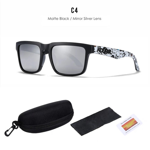 KDEAM Polarized Sunglasses – Unisex Square Frame UV400 Outdoor Eyewear (Red Mirror Lens, Model KD332)