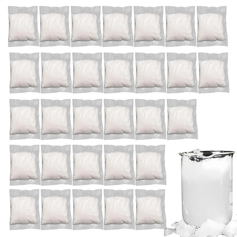 30-Pack Portable Toilet Absorbent Gel Powder – Eco-Friendly Waste Solidifier & Deodorizer for Camping, Travel & Emergency Use