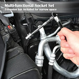 46-Piece 1/4" Drive Socket & Ratchet Wrench Set – Chrome Vanadium Steel with Carrying Case