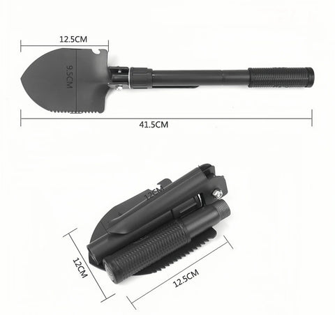 Multifunction Folding Tactical Shovel – Survival & Camping Tool Kit with Canvas Bag