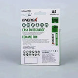 TDRFORCE AA/AAA 1.5V USB Rechargeable Lithium Batteries – 2600mWh/750mWh (4-Pack, CE Certified)