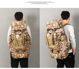 Rilibegan 70L Tactical Hiking Backpack – Camouflage, Waterproof