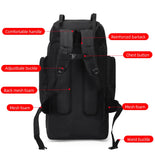 130L Waterproof Hiking Backpack – Heavy-Duty Outdoor Rucksack with Reflective Safety Strips & Molle System