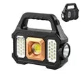 Solar Rechargeable Flashlight – Zoomable Waterproof COB LED Torch & Portable Lantern