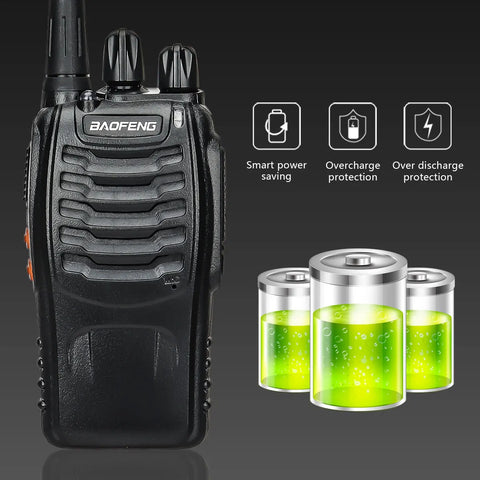 2 or 4 Pack Baofeng BF-888S V2 UHF Long-Range Walkie Talkies – 16-Channel Portable Two-Way Radios (400–470MHz, 5–10W, High-Capacity Battery)