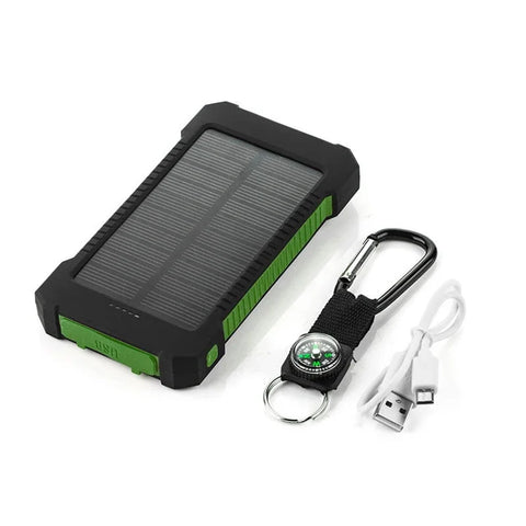 200,000mAh Solar Power Bank – Heavy-Duty Outdoor Backup Charger with Dual USB, LED Flashlight & Compass
