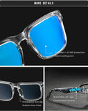 KDEAM Polarized Sunglasses – Unisex Square Frame UV400 Outdoor Eyewear (Red Mirror Lens, Model KD332)