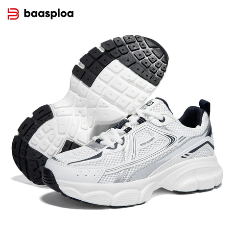 Baasploa Women's Lightweight Mesh Running Shoes – Breathable Outdoor Jogging Sneakers with Anti-Slip Sole