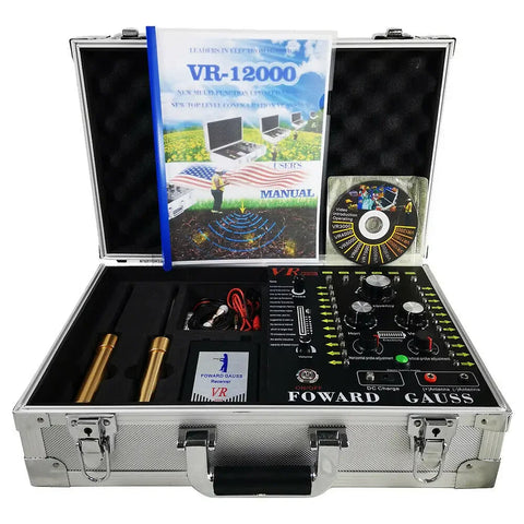 VR-12000 Long Range Underground Metal & Gem Detector – Up to 3000m Range, 250m Depth | Gold, Silver, Precious Stones