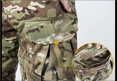 Men’s Tactical Combat Pants with Knee Pads – Camouflage Military-Grade Cargo Trousers for Hunting, Trekking & Outdoor Survival