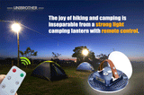 13500mAh Rechargeable Camping Lantern – Waterproof LED Light with Remote Control, Power Bank, & Stepless Dimming