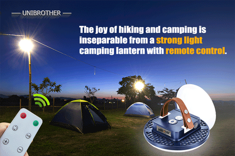 13500mAh Rechargeable Camping Lantern – Waterproof LED Light with Remote Control, Power Bank, & Stepless Dimming