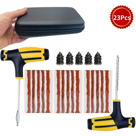 ZFOUEK Tire Repair Kit – Emergency Puncture Plug Tool Set for Car, SUV & Motorcycle Tires (23PCS / 42PCS)