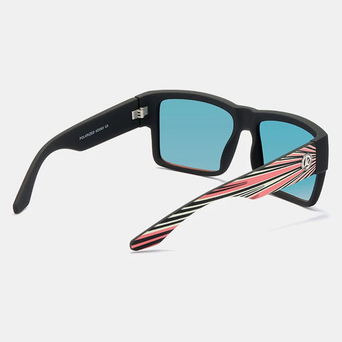 KDEAM All-Black Polarized Sunglasses – Unisex Square Frame | UV400 Protection for Fishing, Driving & Outdoor Adventure