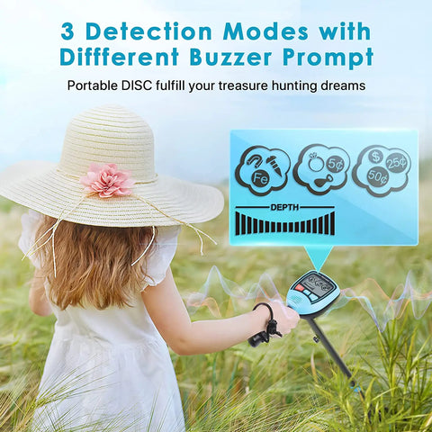 MD-1012 Kids Metal Detector – Lightweight Gold & Treasure Finder with LCD Display, Adjustable Height, and Audio Alerts