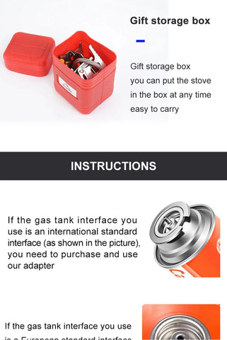 Camping Gas Stove – Portable Folding Outdoor Backpacking Stove (3500W)