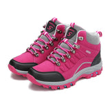 Women’s Outdoor Leather Hiking Boots – Ankle-High, Breathable, Lightweight Trekking Shoes