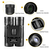 HD 900/1000x25 Long Range Folding Binoculars – Compact 9000M Mini Telescope with BAK4 Prism & FMC Optics