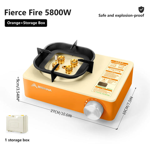 BISINNA Camping Gas Stove – 5800W High Firepower Outdoor Portable Burner