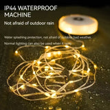 4-in-1 LED Camping Light Strip – 10M Waterproof Rechargeable Tent & Atmosphere Lamp with USB Power Bank (Military Green)