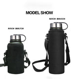 Neoprene Water Bottle Carrier with Strap – Insulated Sleeve for 610ml–1500ml Bottles (Black or Camouflage)