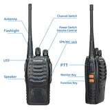 2 or 4 Pack Baofeng BF-888S V2 UHF Long-Range Walkie Talkies – 16-Channel Portable Two-Way Radios (400–470MHz, 5–10W, High-Capacity Battery)
