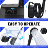 Portable Camping Shower with LED Display – 6000mAh Rechargeable Battery, Adjustable Shower Modes & Electric Pump