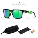 KDEAM Polarized Sunglasses – Unisex Square Frame UV400 Outdoor Eyewear (Red Mirror Lens, Model KD332)