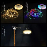 4-in-1 LED Camping Light Strip – 10M Waterproof Rechargeable Tent & Atmosphere Lamp with USB Power Bank (Military Green)