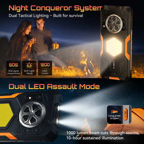 Cubot KingKong Power 5 – Rugged Smartphone with 15300mAh Battery, 6.88" 120Hz Display, Android 15, 16GB RAM + 128GB Storage, IP68/IP69K