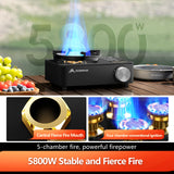 BISINNA Camping Gas Stove – 5800W High Firepower Outdoor Portable Burner