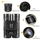 HD 900/1000x25 Long Range Folding Binoculars – Compact 9000M Mini Telescope with BAK4 Prism & FMC Optics