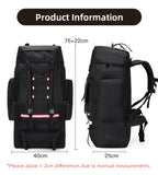 130L Waterproof Hiking Backpack – Heavy-Duty Outdoor Rucksack with Reflective Safety Strips & Molle System