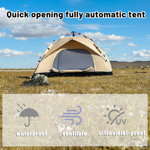 4-Person Automatic Pop-Up Tent – Waterproof & UV-Resistant Shelter for Camping, Fishing & Beach | Pakicetus