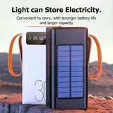 Xiaomi 200000mAh Solar Power Bank – Ultra-High Capacity with Built-in Cables, LED Light & Quick Charge