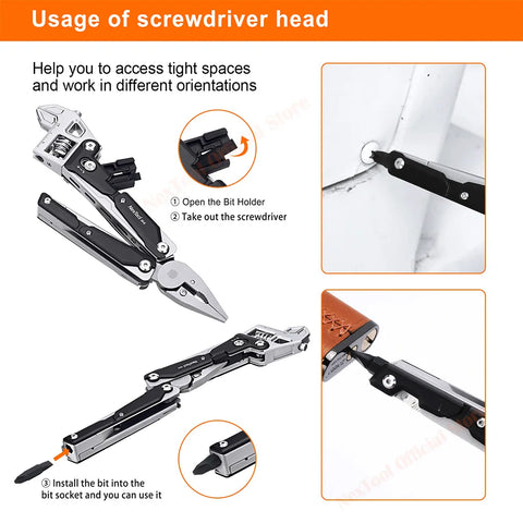 NexTool W4 11-in-1 Multi-Tool – Adjustable Wrench, Pliers, Knife & Saw | Compact Survival Hand Tool